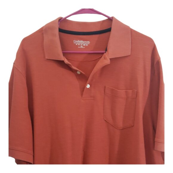 CT1875 Croft & Barrow Red Polo Shirt XL - Picture 2 of 3